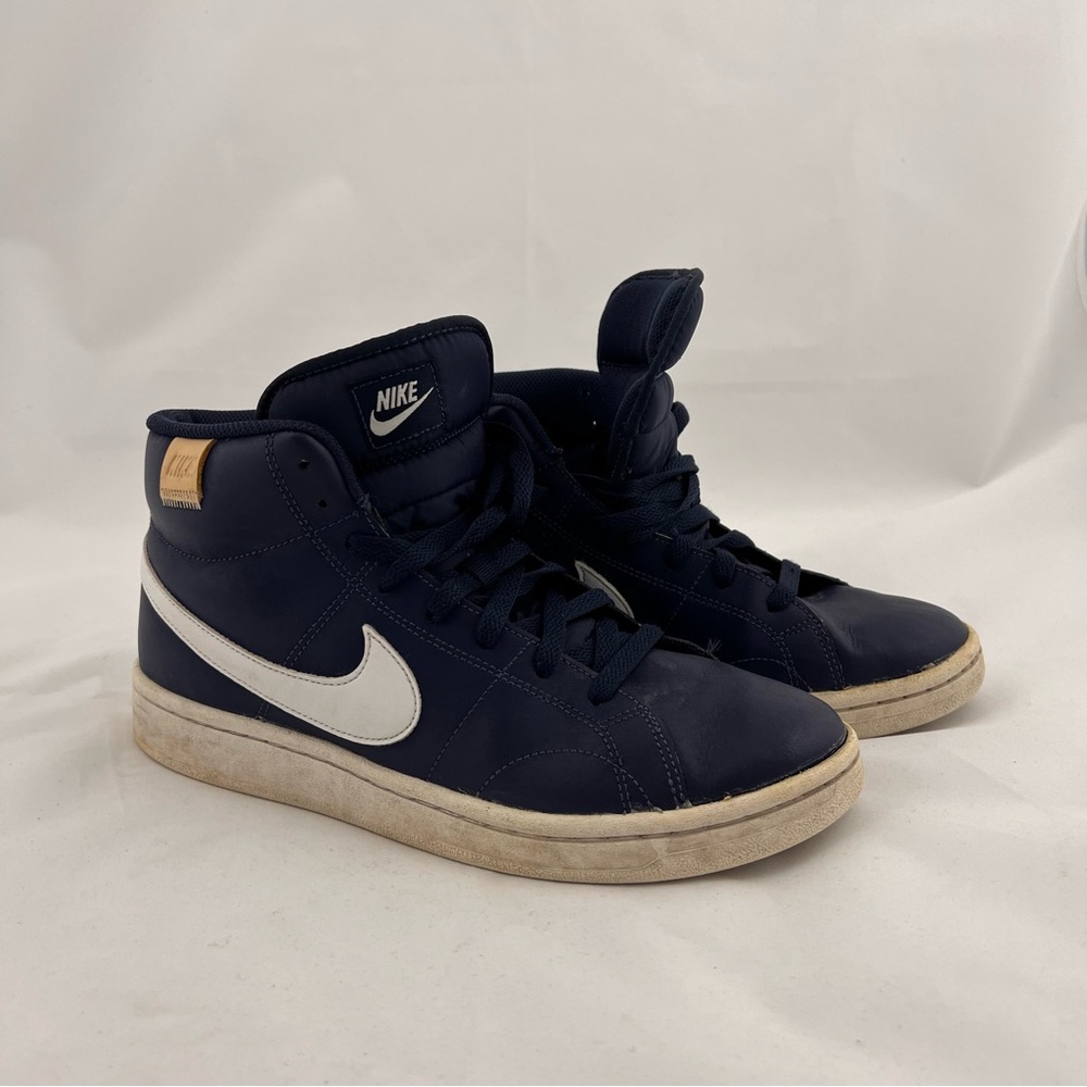 Nike Court Royale Navy and White High-Top Sneakers